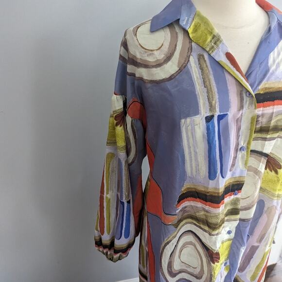 KNL Greece Light Purple Ariadne Satin Maxi Dress Print Kion ONE SIZE - NO BELT - Picture 4 of 7